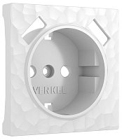 Лицевая панель Werkel Hammer для 1-м. розетки 220+2хUSB белый